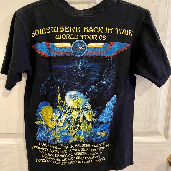 Iron Maiden Somewhere Back In Time 2008 tour shirt - Picture 2 of 2